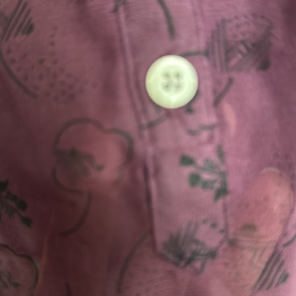 Gap Sheer Purple short sleeve Blouse - Picture 3 of 4